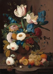 Stilleven, Bloemen en Fruit