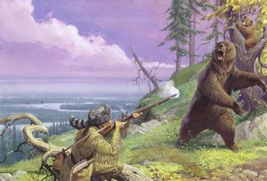 Daniel Boone baant het pad van de wildernis door Severino Baraldi