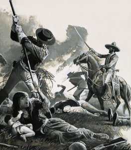 In 1858 vielen twee troepen Mexicaanse cavalerie het kamp van de Apaches aan.