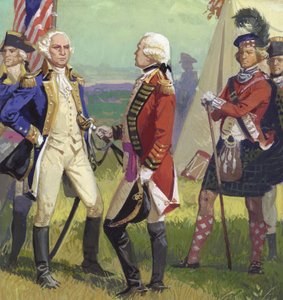 Overgave van Lord Cornwallis aan George Washington door Severino Baraldi