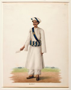Harkarah met een brief, c.1846 door Shaik Muhammad Amir of Karraya
