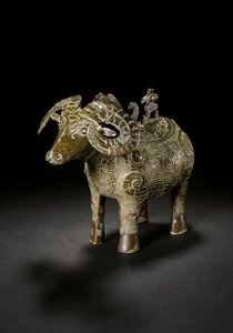 Rituele ramvormige wijnvaat, Gong door Shang Dynasty Chinese School