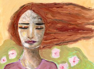 Een vredige vrouw die droomt door Sharyn Bursic