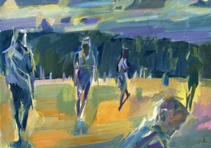 Middag in het park, 2024 (gouache op papier)