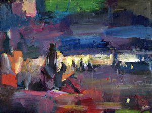 Figuren op het strand, 2024 (gouache op papier)