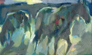 Paardenavond, 2024 (olieverf op board)