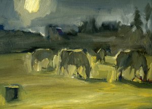 Winterpaarden, 2024 (olieverf op board)