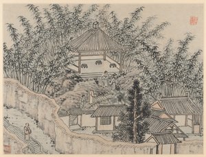 Twaalf Zichten op de Tijgerheuvel, Suzhou: Bamboepaviljoen, Tijgerheuvel