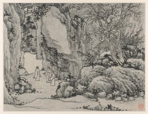 Twaalf uitzichten van Tiger Hill, Suzhou: De Zwaardbron, Tiger Hill, na 1490 door Shen Zhou