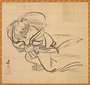 Ibaraki, ca. 1840 door Shibata Zeshin