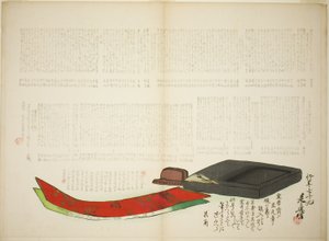 Lagen van Kikaku-poëzie door Shibata Zeshin