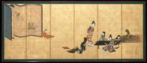 Parodie op de vier kunsten door Shibata Zeshin
