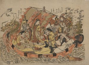 Zeven gelukkige goden, tussen 1775 en 1780 door Shigemasa Kitao