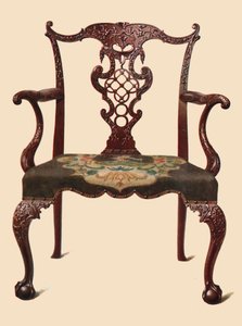 Mahoniehouten stoel, 1906