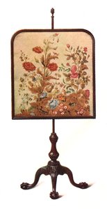 Mahoniehouten scherm, 1906 door Shirley Charles Llewellyn Slocombe
