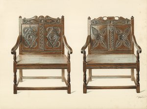 Eiken Dubbele Stoelen (Welsh), eigendom van H. Clarence Whaite
