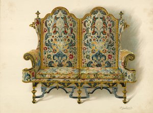 Bank, eigendom van de hertog van Leeds (chromolitho) door Shirley Charles Llewellyn Slocombe