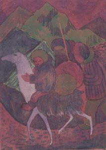 Figuur op een paard, ca. 1950 door Shirley Markham