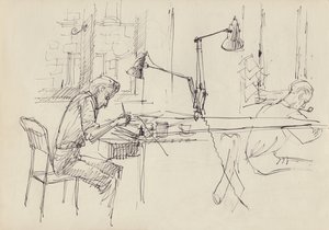 Grafisch ontwerpbureau, ca. 1950 door Shirley Markham