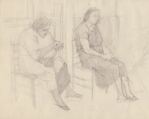 Oude vrouwen breien