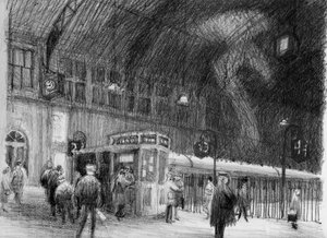 Treinstation door Shirley Markham
