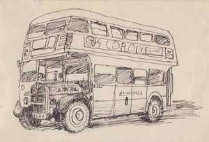 Routemaster bus, 1951 door Shirley Markham