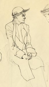 Zittende vrouw met hoed, 1953