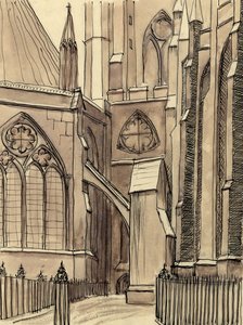 De Kapittelzaal, Westminster Abbey, Londen, ca. 1950