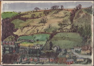 Dorp en Velden door Shirley Markham