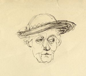 Vrouw met hoed, 1953 door Shirley Markham