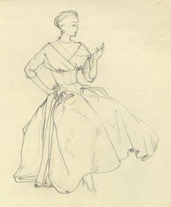 Vrouw met ketting, circa 1952 door Shirley Markham