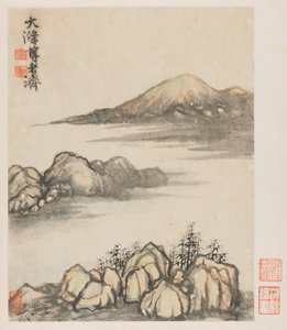 Herinneringen aan de Qinhuai-rivier door Shitao