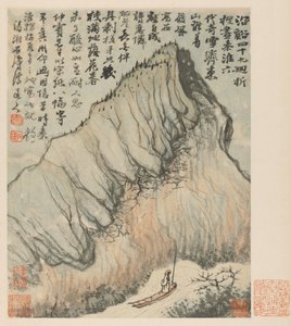 Herinneringen aan de Qinhuai-rivier door Shitao