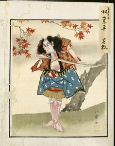 Blad uit album met portretten van acteurs, ca. 1790-1810