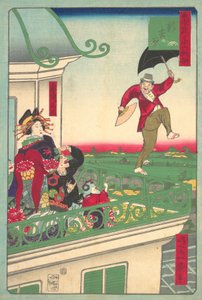 Shin Yoshiwara: Het Nieuwe Yoshiwara, ca. 1875 door Shosai Ikkei