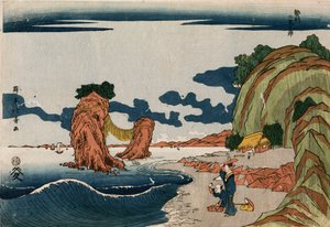 Futamigaura in de provincie Ise, uit een groep van negen Uki-e prints