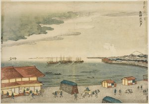 Takanawa Okido bij het Shinagawa Station, uit de serie "Oostelijke hoofdstad"