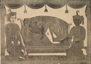Kalighat schilderij, 1800s