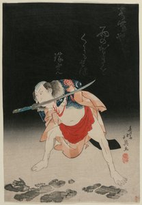 Arashi Rikan als Sanshichi Kurobei in het Stuk Natsu matsuri Naniwa Kagami