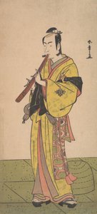 Ichikawa Bennosuke als een man in Komuso-kleding