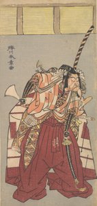 De Acteur Ichikawa Danjuro V, Gekleed in Uitgebreide Ceremoniële Broek Nagabakama, 1726-1792