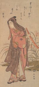 De Acteur Ichikawa Monosuke of Ichikawa Omezo in Vrouwenrol, 1726-1792 door Shunsho