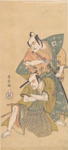 De acteur Ichikawa Yaozo II als een samoerai, ca. 1765 door Shunsho