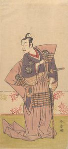 De acteur Matsumoto Koshiro 2e als een samoerai (1771-72) door Shunsho