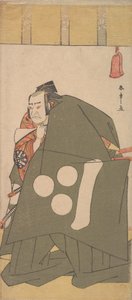 De acteur Nakamura Nakazo in Shibaraku in donkergroene gewaden, ca. 1781