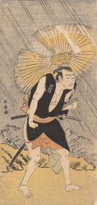 De acteur Nakamura Nakazo in de rol van Ono Sadakuro, ca. 1766 door Shunsho