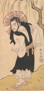 De acteur Nakamura Utaemon I als een monnik onder een wilgenboom, 1726-1792