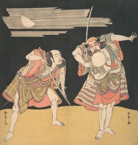 De acteurs Otani Tomoemon I en Bando Mitsugoro I door Shunsho