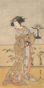 De eerste Nakamura Tomijuro in de rol van Shigenoi, 10e maand, 1777 door Shunsho