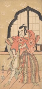 De derde Ichikawa Danzo als een samoerai gekleed in een ceremoniële Kamishimo, 1769 of 1770